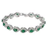 Teardrop Armband Emerald green