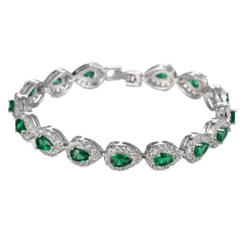 Teardrop Armband Emerald green