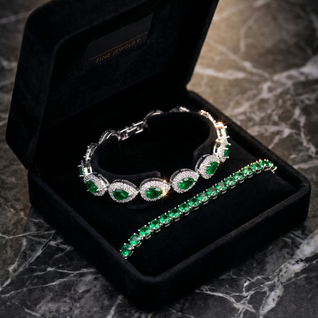 Teardrop Armband Emerald green
