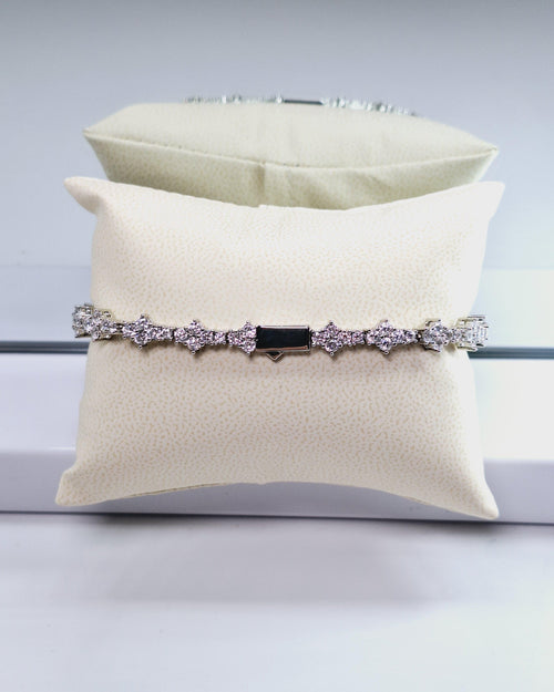 Honeycomb Armband Silbern