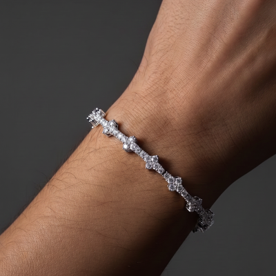 Honeycomb Armband Silbern