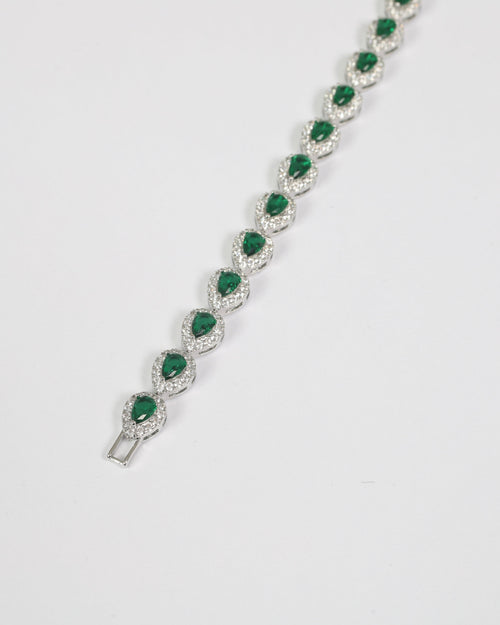 Teardrop Armband Emerald green