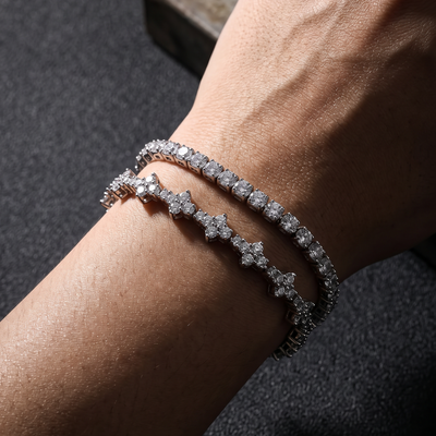 Honeycomb Armband Silbern
