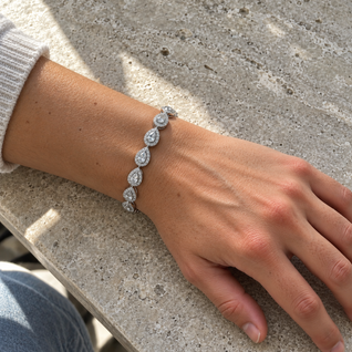 Teardrop Armband Silbern