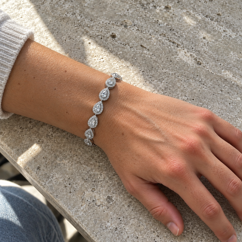 Teardrop Armband Silbern