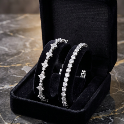 Honeycomb Armband Silbern