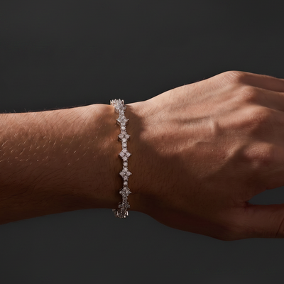 Honeycomb Armband Silbern