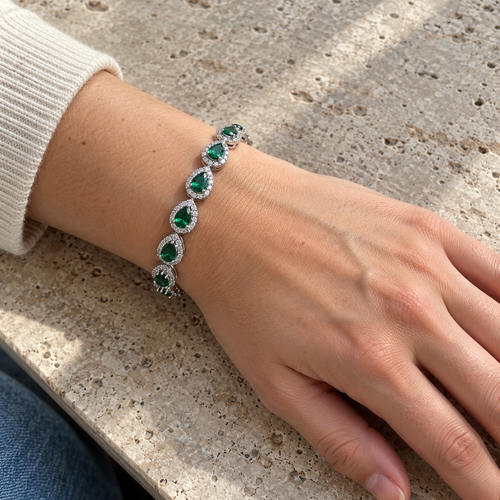 Teardrop Armband Emerald green
