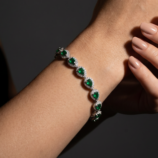 Teardrop Armband Emerald green