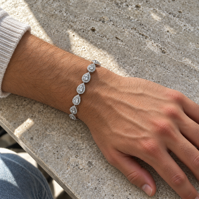 Teardrop Armband Silbern