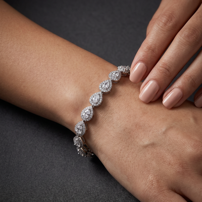 Teardrop Armband Silbern