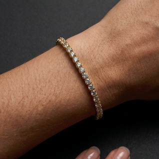 Tennis Armband Golden