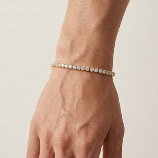 Tennis Armband Golden