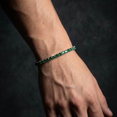 Tennis Armband Emerald green