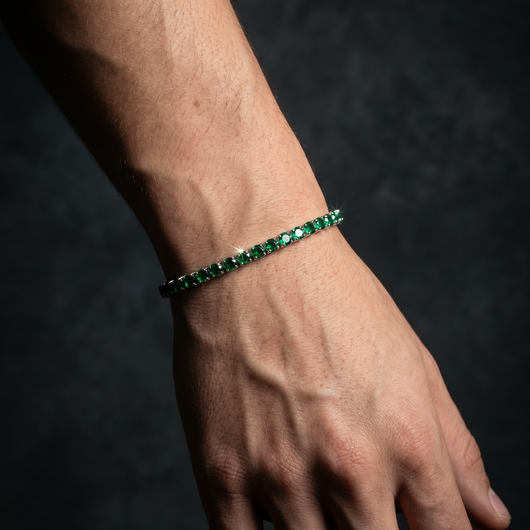 Tennis Armband Emerald green