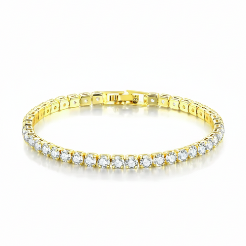 Tennis Armband Golden