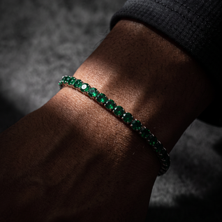 Tennis Armband Emerald green