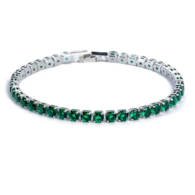 Tennis Armband Emerald green