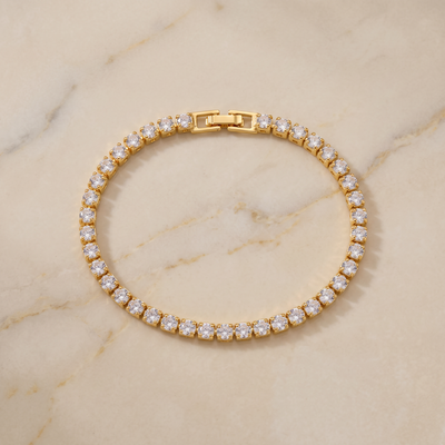 Tennis Armband Golden