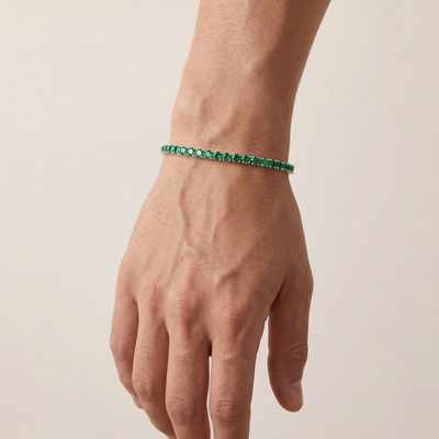 Tennis Armband Emerald green